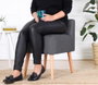 Atelier Del Sofa Puf 9104 Bohemio Gris de Algodón para Salón y Hogar con Esponja Ortopédica